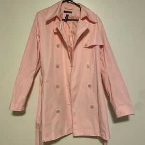 Ralph Lauren Light Pink Double-Breasted Trench Coat